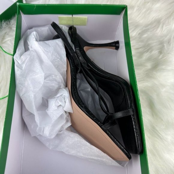 JLO Jennifer Lopez x REVOLVE Leslie Sandal in Black Croc - Picture 3 of 8